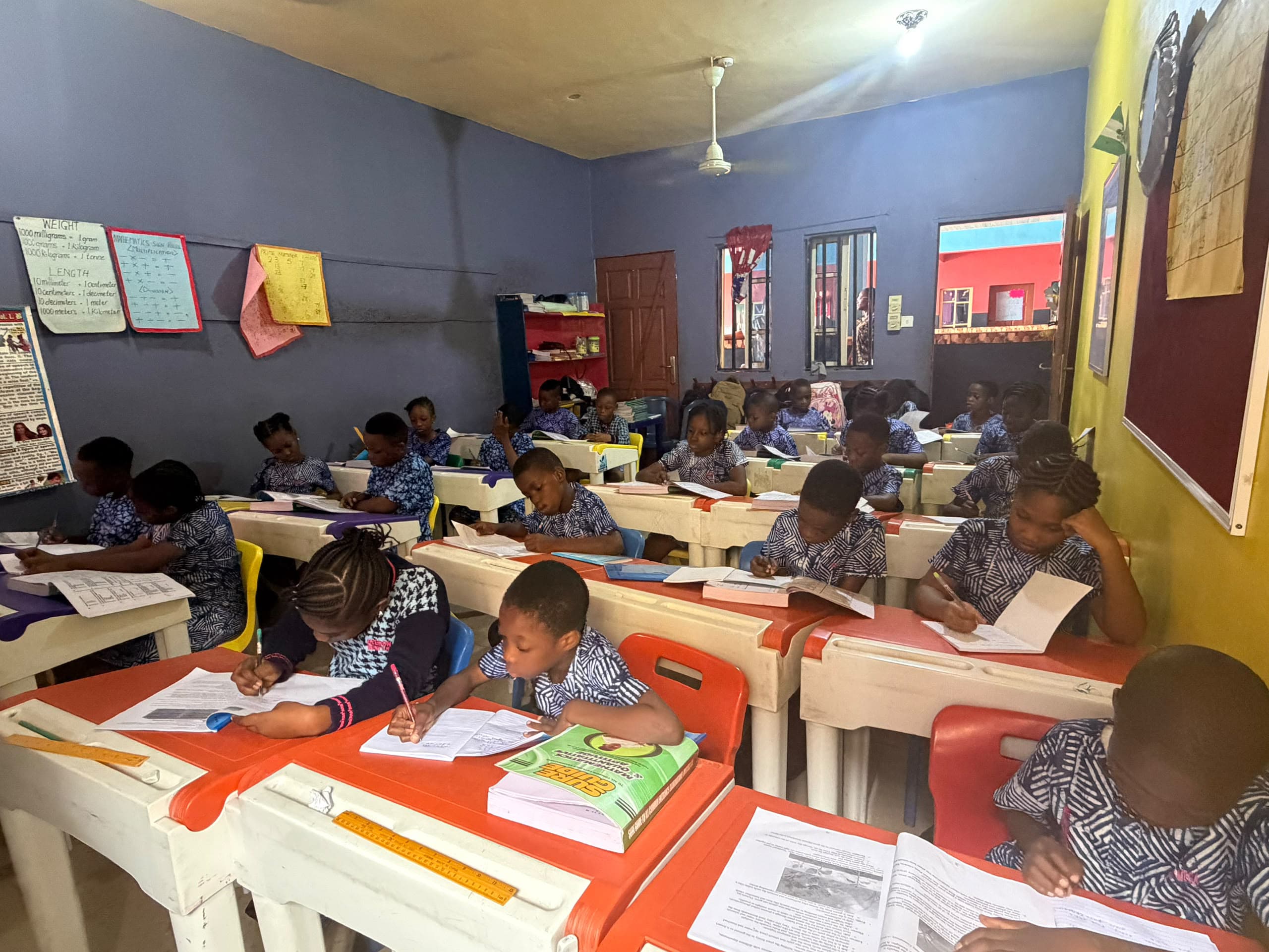 Pupils in a classroom lesson