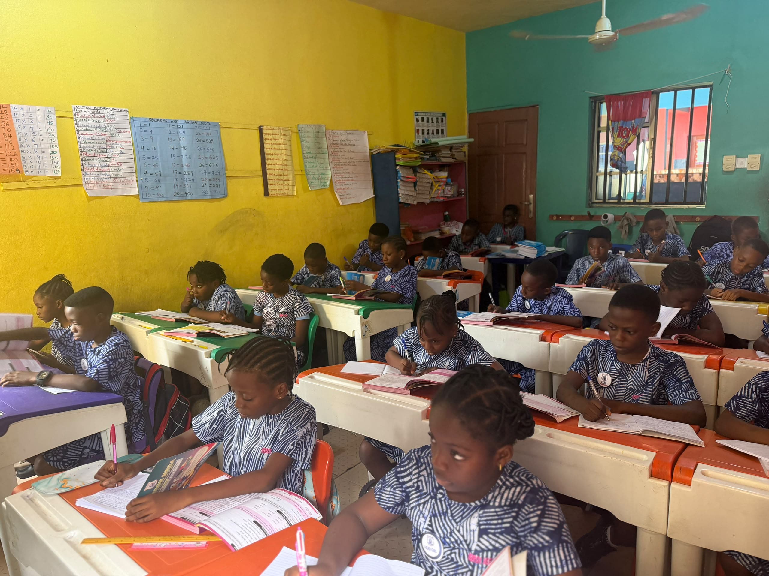 Pupils seated together at a school event